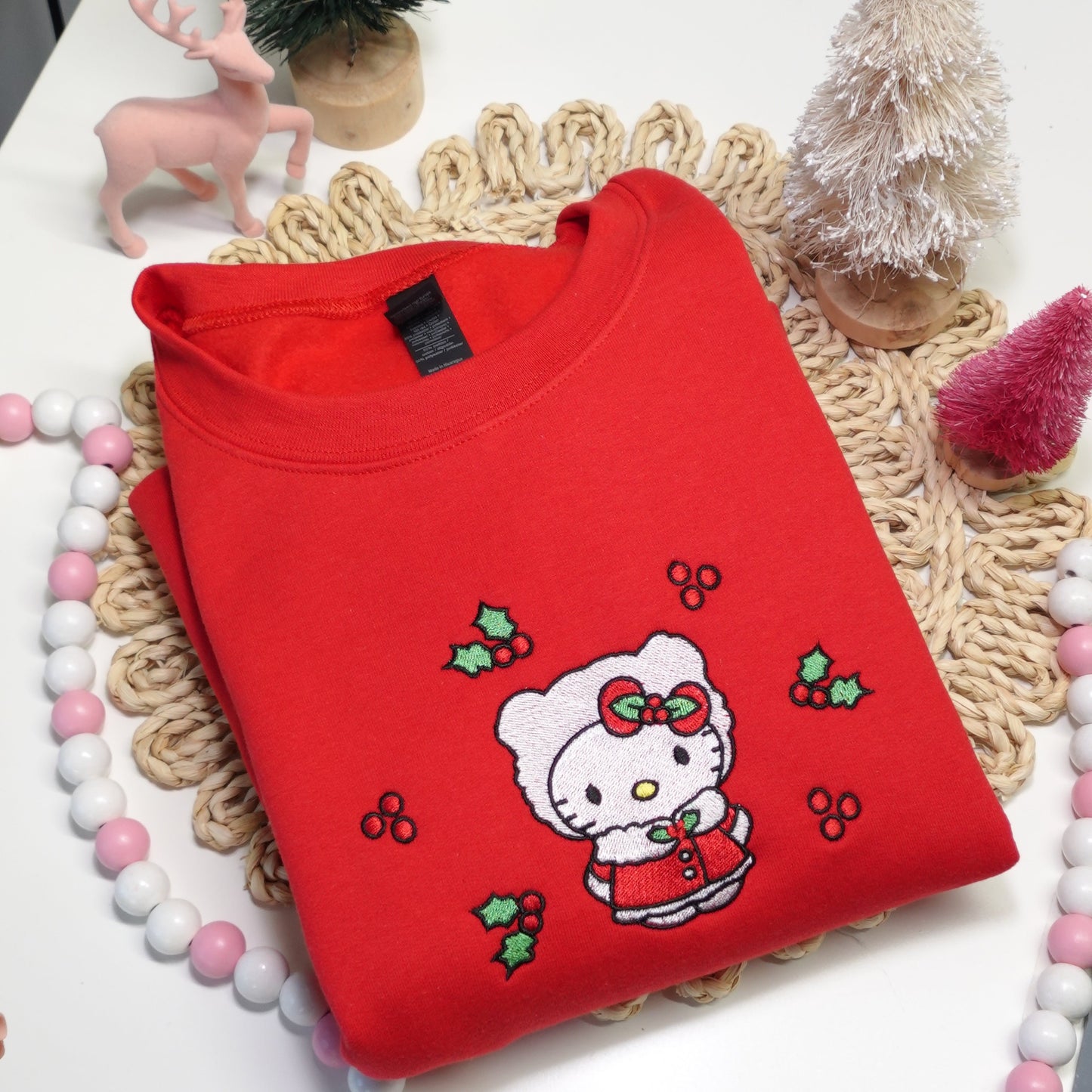 Kitty Christmas Crewneck Sweatshirt