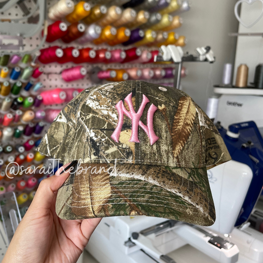 Pink Yankees Camo Cap